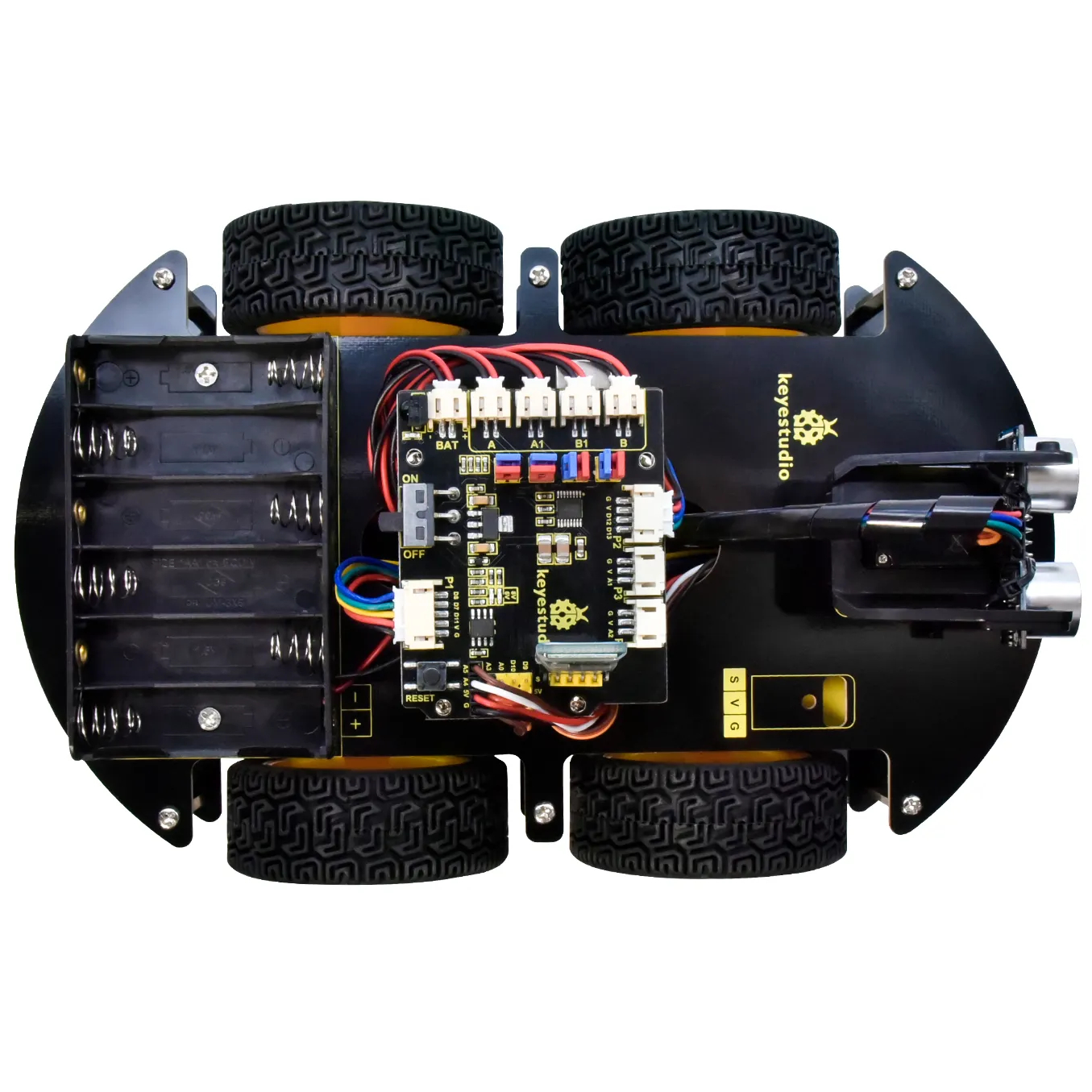 Модернизированный многоцелевой умный робот-автомобиль 4WD BT V2.0 для Arduino  от магазина ArdStudio в Москве