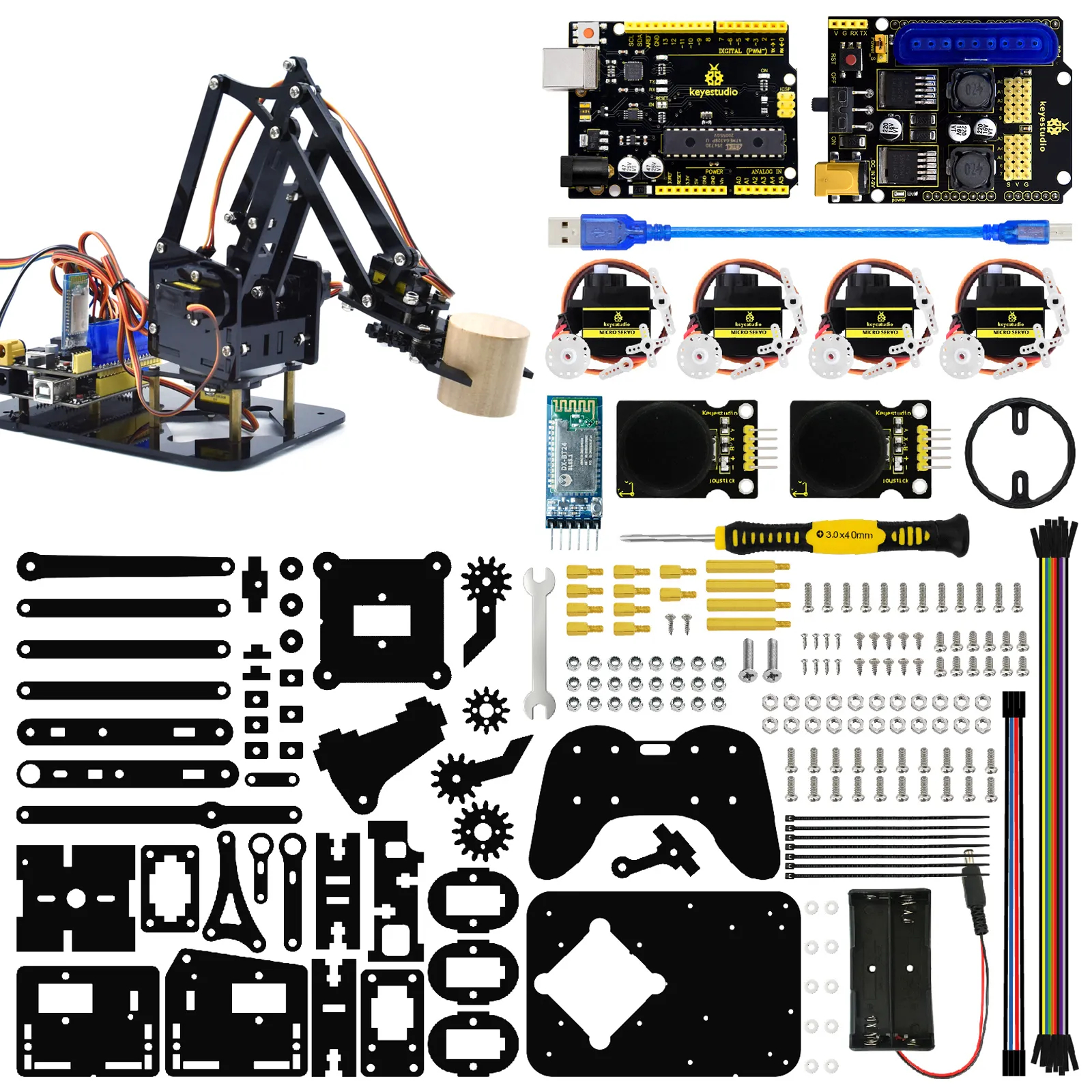 Конструктор механический манипулятор 4DOF для Arduino  от магазина ArdStudio в Москве