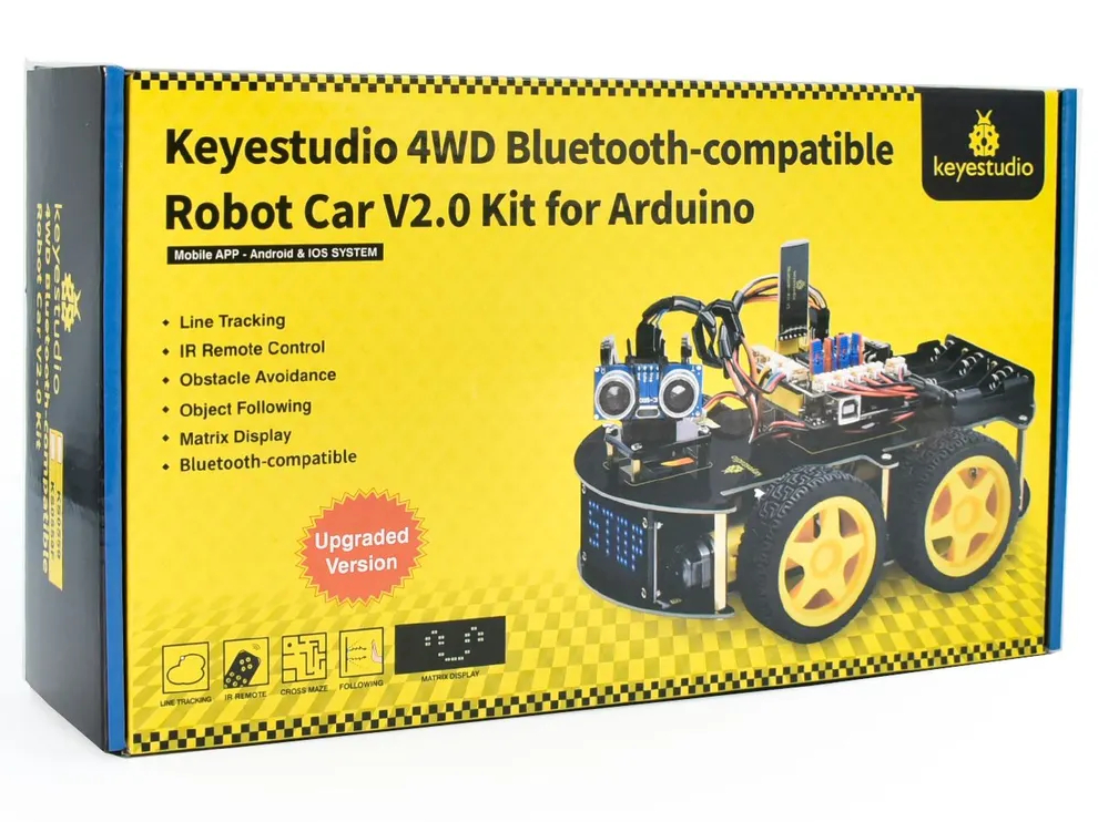 Модернизированный многоцелевой умный робот-автомобиль 4WD BT V2.0 для Arduino  от магазина ArdStudio в Москве