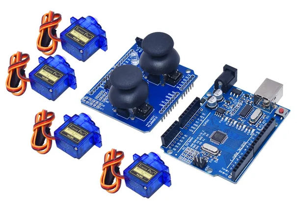 Программируемый робот-манипулятор YoufangSmart SG90 MG90S чёрный для Arduino  от магазина ArdStudio в Москве