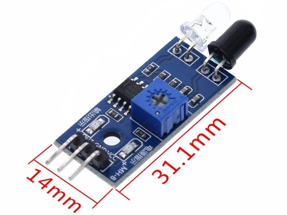 Инфракрасный (IR) датчик препятствий TZT для Arduino  от магазина ArdStudio в Москве