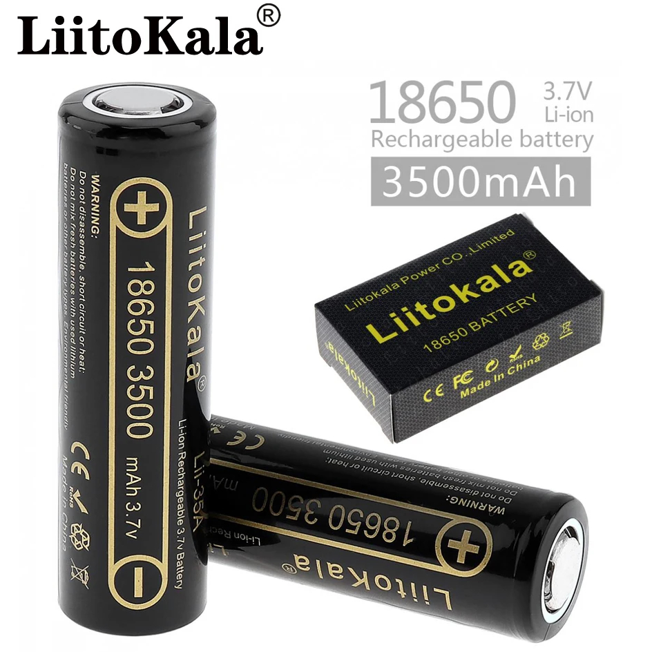 Аккумуляторная батарея LiitoKala Lii-35A 18650 3500 мАч  от магазина ArdStudio в Москве