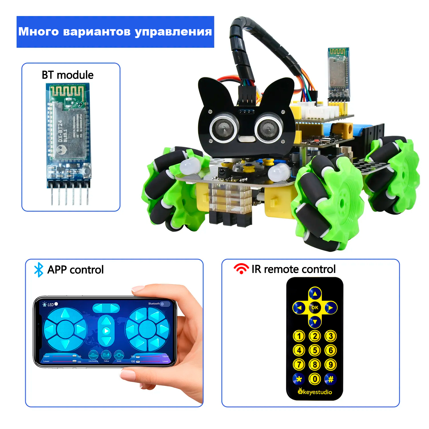 Робот-автомобиль 4WD Mecanum для Arduino  от магазина ArdStudio в Москве